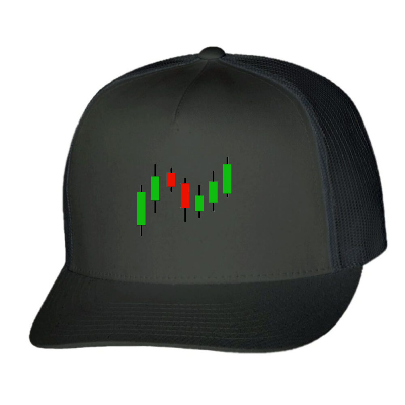 Candlestick Stock Market Graph Trucker Cap by derrysello | Artistshot