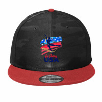 Ice Skating Dance Support The Team Tshirt Usa Flag T Shirt Camo Snapback | Artistshot