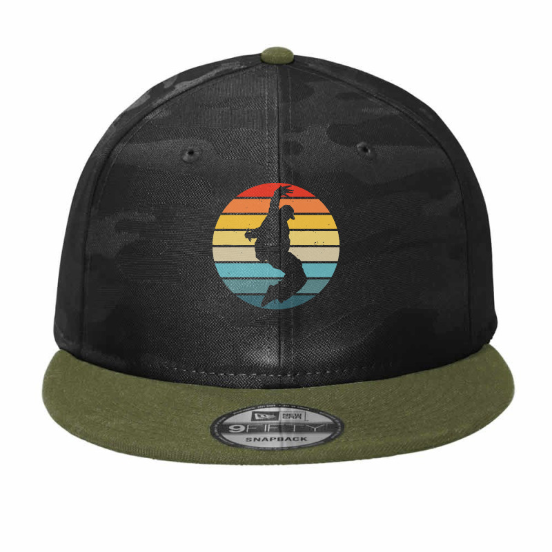 Hip Hop T  Shirt Break Dance Silhouette On A Distressed Retro Sunset D Camo Snapback by remoteriver | Artistshot