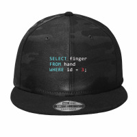 Funny Sql Query Geek Database Programmer Camo Snapback | Artistshot