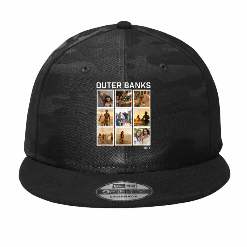 Outer Banks Group Shot Photo Panel Collage Camo Snapback by kamiatun | Artistshot