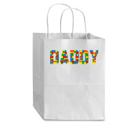 Daddy Brick Builder Funny Blocks Master Builder Cub Paper Bag - 8 X 4 1/2 X 10 1/4 | Artistshot