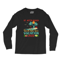 Beach Vacation 2022 Retro Lost Paradise St. Kitts Beach Long Sleeve Shirts | Artistshot