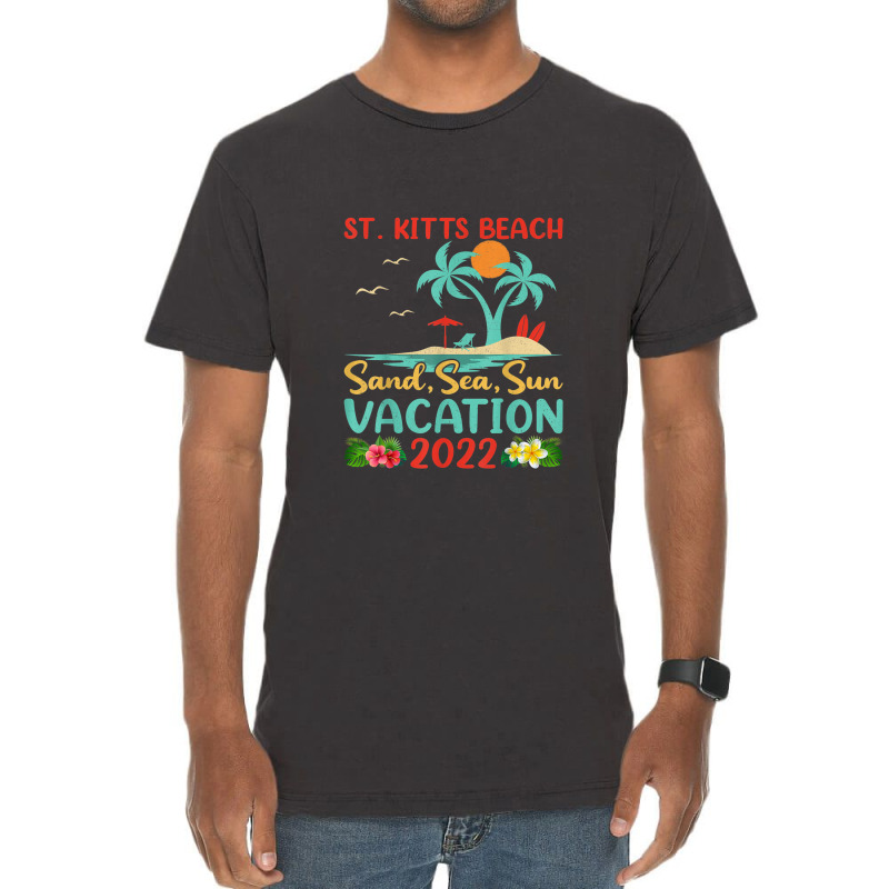 Beach Vacation 2022 Retro Lost Paradise St. Kitts Beach Vintage T-Shirt by Tiktify | Artistshot