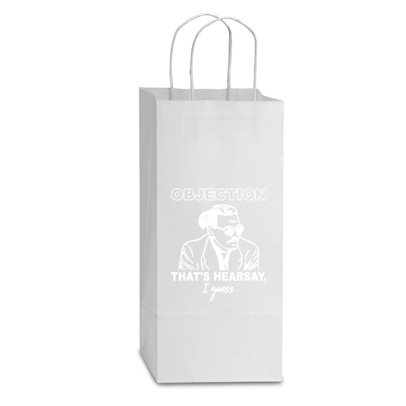 Objection That's Hearsay Double Wine Paper Bag - 6 1/2 X 3 1/2 X 12 3/8 | Artistshot