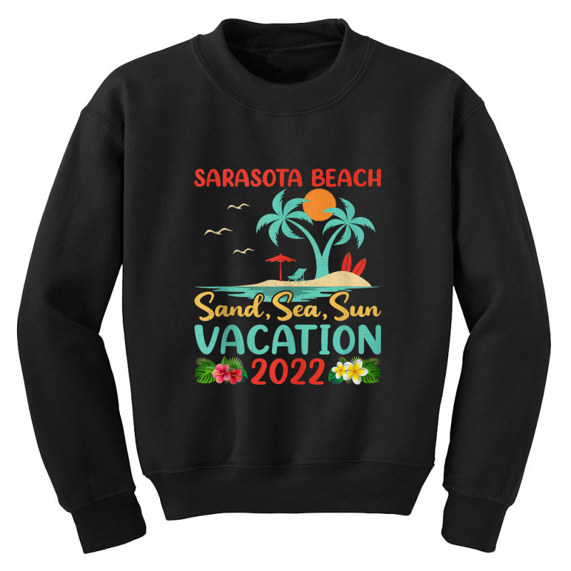 Beach Vacation 2022 Retro Sunset Florida Sarasota Beach Tank Top Youth Sweatshirt by Tiktify | Artistshot