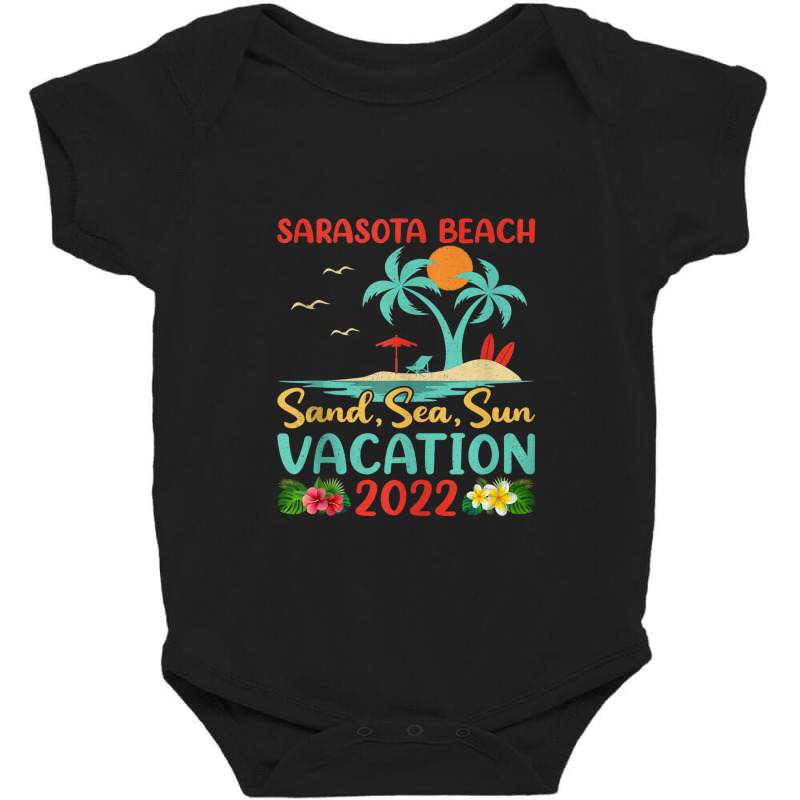 Beach Vacation 2022 Retro Sunset Florida Sarasota Beach Tank Top Baby Bodysuit by Tiktify | Artistshot