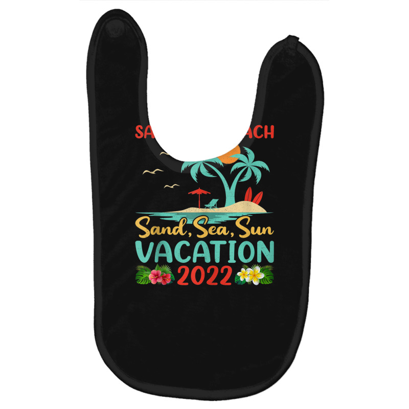 Beach Vacation 2022 Retro Sunset Florida Sarasota Beach Tank Top Baby Bibs by Tiktify | Artistshot