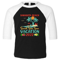 Beach Vacation 2022 Retro Sunset Florida Sarasota Beach Tank Top Toddler 3/4 Sleeve Tee | Artistshot