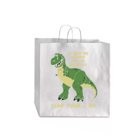 Clap Your Hands Dinosaur Jumbo Paper Bag - 18 X 7 X 18 3/4 | Artistshot