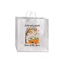 Camping Most Wonderful Time Of The Year Camper Campfire Jumbo Paper Bag - 18 X 7 X 18 3/4 | Artistshot