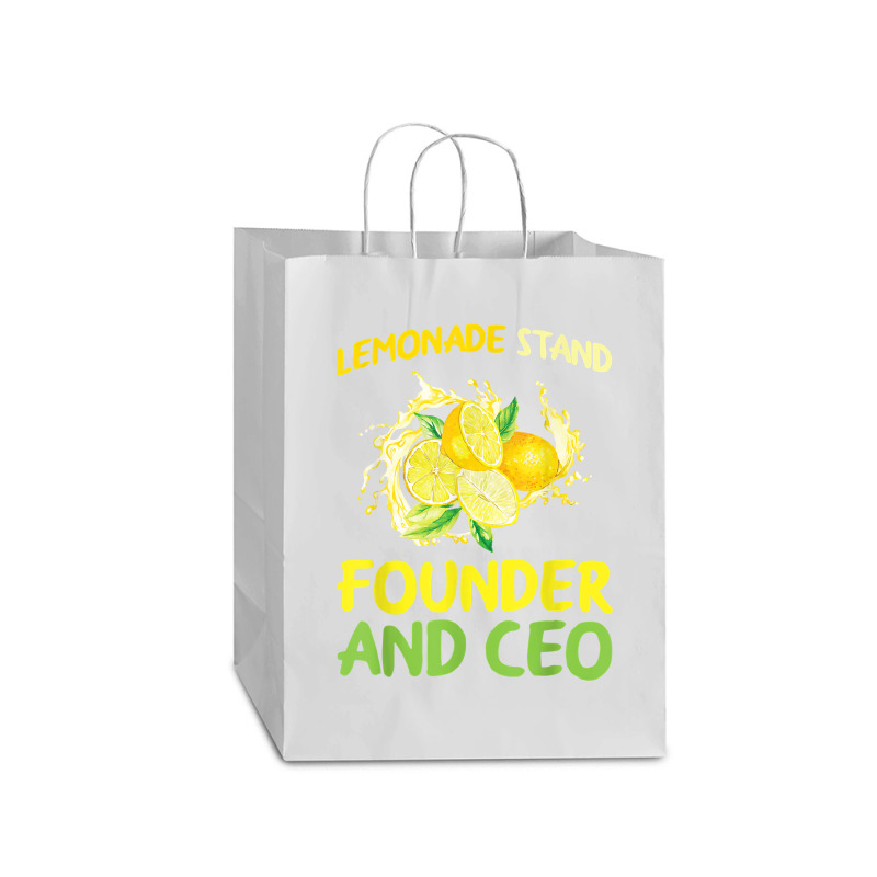 Lemonade Stand Founder And Ceo Lemon Juice Boss T Shirt Mart Paper Bag -13 X 7 X 17 | Artistshot