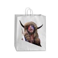 The Horned Shirtless Trump Protestor Queen Paper Bag - 16 X 6 X 19 1/4 | Artistshot