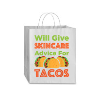 Will Give Skincare Advice For Tacos Aesthetician Esthetician T Shirt Traveler Paper Bag -13 X 6 X 15 3/4 | Artistshot