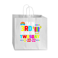 Funny I'm In 3rd Second Grade On Twosday February 22nd 2022 T Shirt Vogue Paper Bag - 16 X 6 X 12 | Artistshot