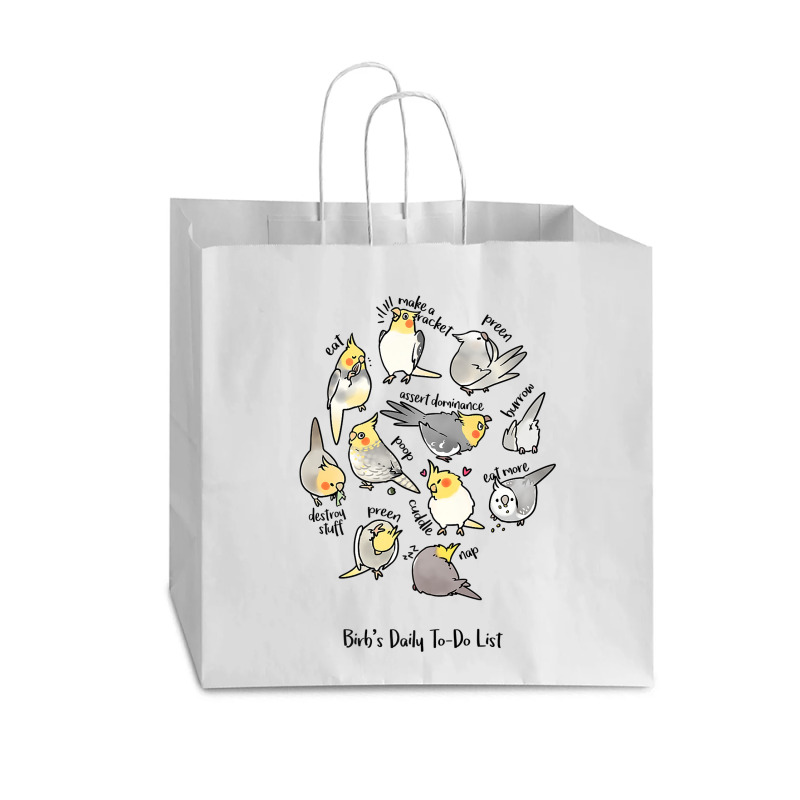 Cockatiel's Daily To Do List T Shirt Vogue Paper Bag - 16 X 6 X 12 | Artistshot