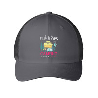 Im A Flip Flops And Camping Kinda Girl Camper Women Camping T Shirt Mesh Cap | Artistshot