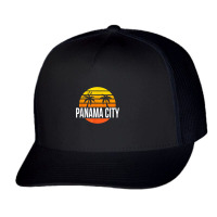 Panama City Florida Vintage T Shirt Retro Beach Style Trucker Cap | Artistshot