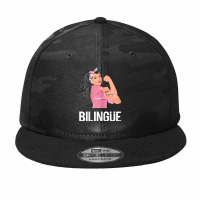 Womens Maestra Bilingue Bilingual Spanish Teacher T Shirt Camo Snapback | Artistshot