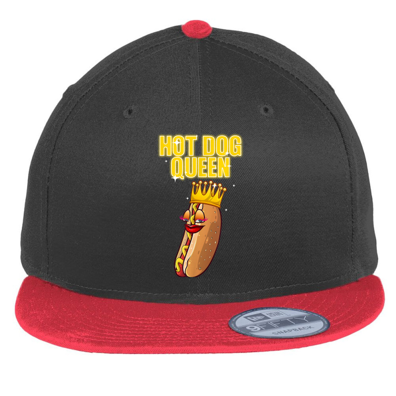 Funny Hot Dog For Women Girls Grilled Wiener Sausage Buns T Shirt Flat Bill Snapback Cap by TeaMenShop | Artistshot