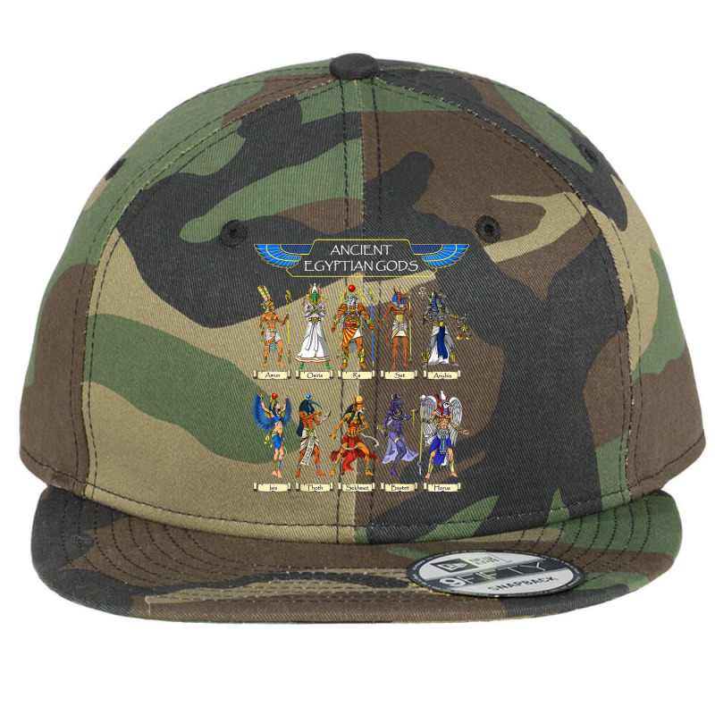 Egyptian Gods Ancient Mythology Pharaoh Anubis Thoth Horus T Shirt Flat Bill Snapback Cap | Artistshot