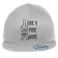 Established 1982 Like Fine Wine Country Birthday Wine Lover T Shirt Flat Bill Snapback Cap | Artistshot