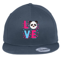 Bear Love Panda Kawaii For Girls Bamboo Mothers Day 495 Polar Panda Flat Bill Snapback Cap | Artistshot