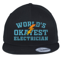 World's Okayest Electrician Flat Bill Snapback Cap | Artistshot