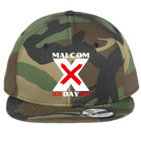 Malcolm X Day Flat Bill Snapback Cap | Artistshot