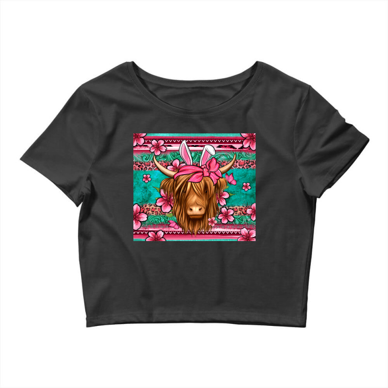 Easter Longhaired Cow Crop Top | Artistshot