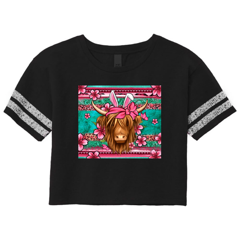 Easter Longhaired Cow Scorecard Crop Tee | Artistshot