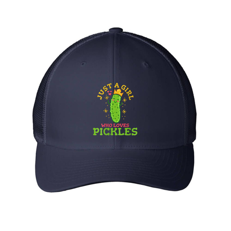 Womens Pickle Just A Girl Who Loves Pickles Vegan V Neck T Shirt Mesh cap by darelychilcoat1989 | Artistshot