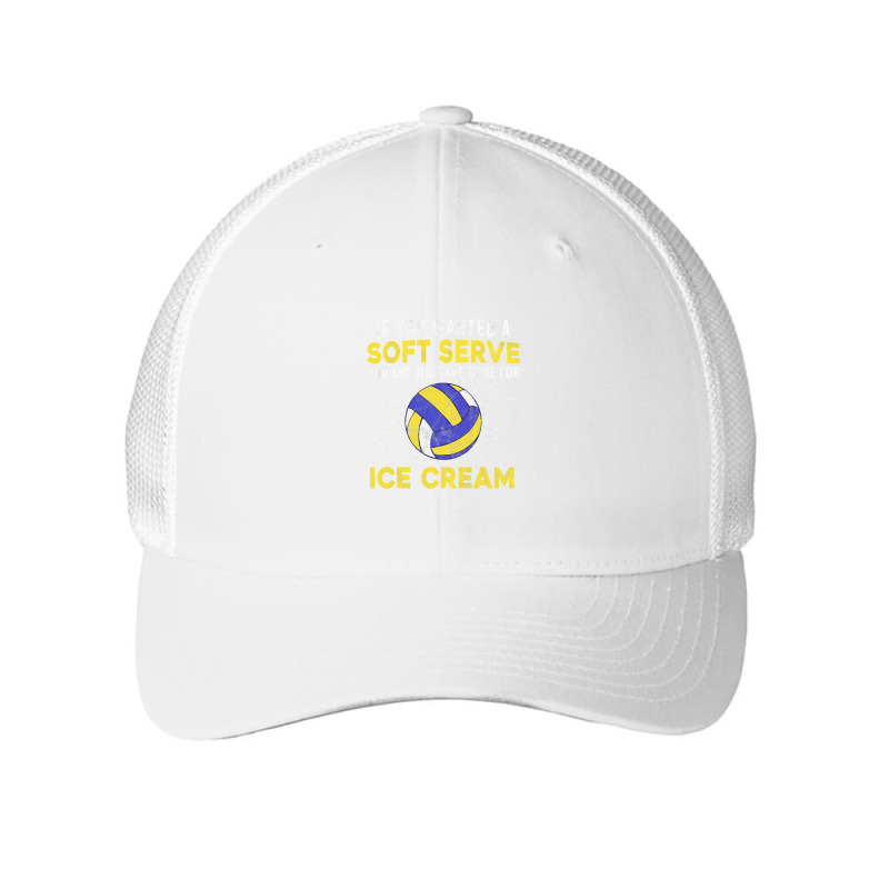 Volleyball Sport Lover A Soft Serve Gone For Ice Cream A Volleyball Fa Mesh Cap | Artistshot