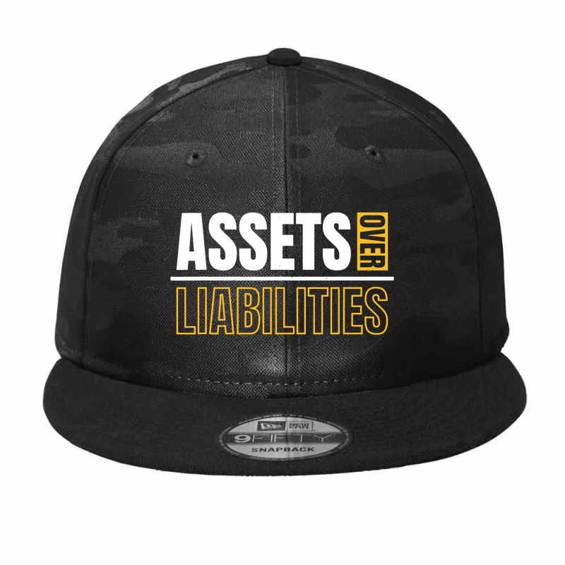 Assets Over Liabilities Camo Snapback by ardylanda | Artistshot