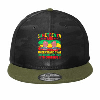 Juneteenth Gifts T  Shirt Juneteenth This Becomes My Fight To Continue Camo Snapback | Artistshot