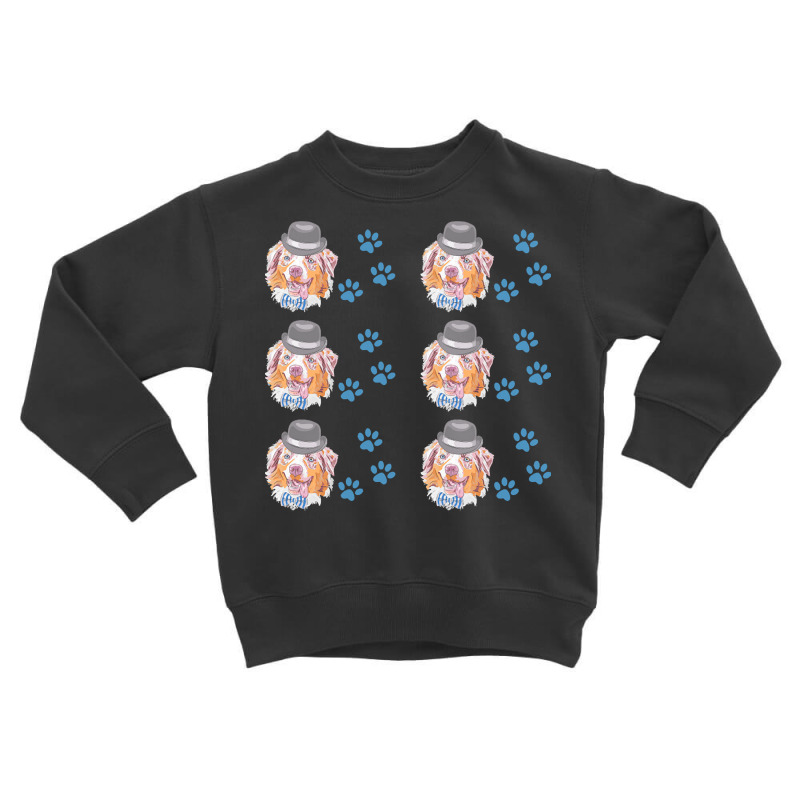 Australian Shepherd Dog Pattern T  Shirt Australian Shepherd Dog Cute Toddler Sweatshirt by vhoeger208 | Artistshot