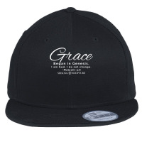 Grace Began In Genesis Script Edition Premium T Shirt Flat Bill Snapback Cap | Artistshot