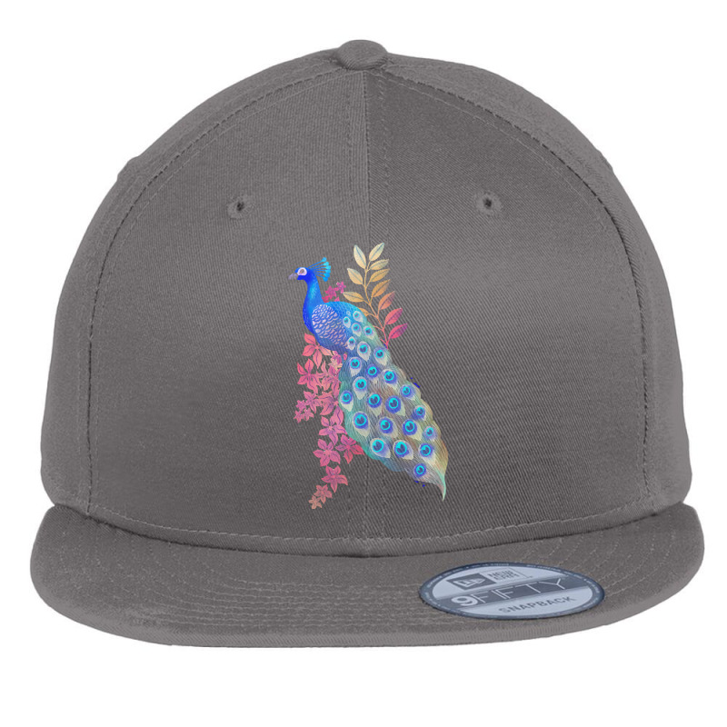 Peacock T  Shirt Peacock Paradise T  Shirt Flat Bill Snapback Cap by swallowfirework | Artistshot