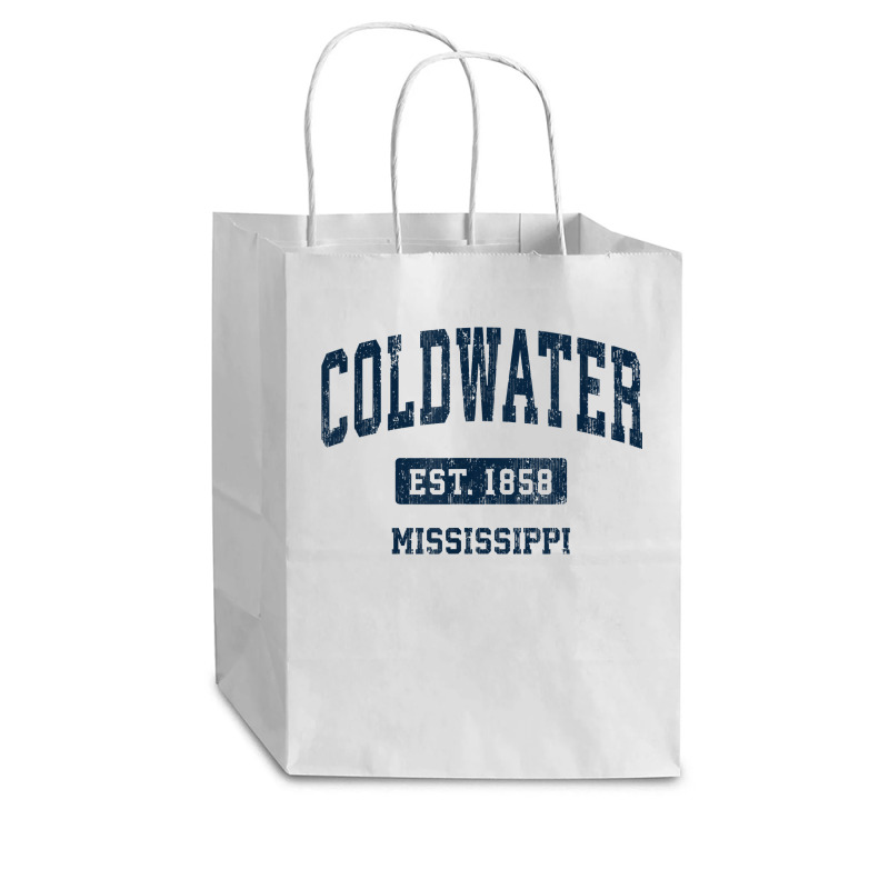 Coldwater Mississippi Ms Vintage Athletic Sports Design T Shirt Cub Paper Bag - 8 X 4 1/2 X 10 1/4 | Artistshot