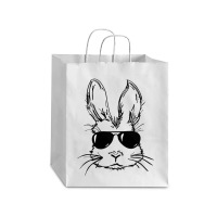 Bunny Face With Sunglasses Easter Day For Boys Men Kids Debie Paper Bag - 10 X 5 X 13 | Artistshot