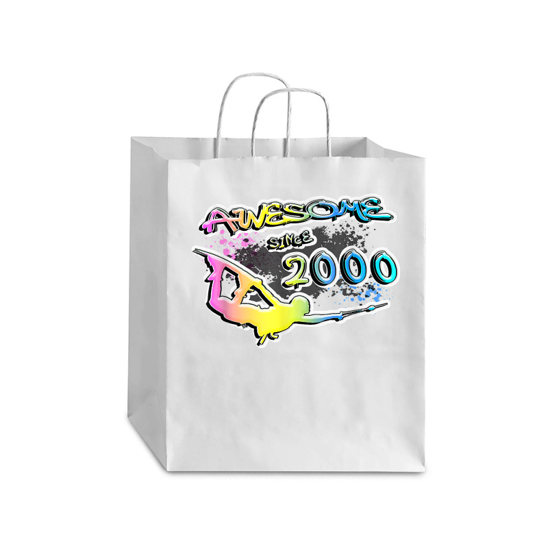 Awesome Since 2000. Wakeboard Lifestyle T Shirt Debie Paper Bag - 10 X 5 X 13 | Artistshot