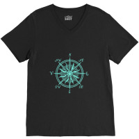 Compass Shirt Wandering Traveler Nomad Vacation Sailing Gift V-neck Tee | Artistshot