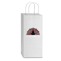 Heavily Meditated   Spiritual Daily Meditation Yoga T Shirt Double Wine Paper Bag - 6 1/2 X 3 1/2 X 12 3/8 | Artistshot