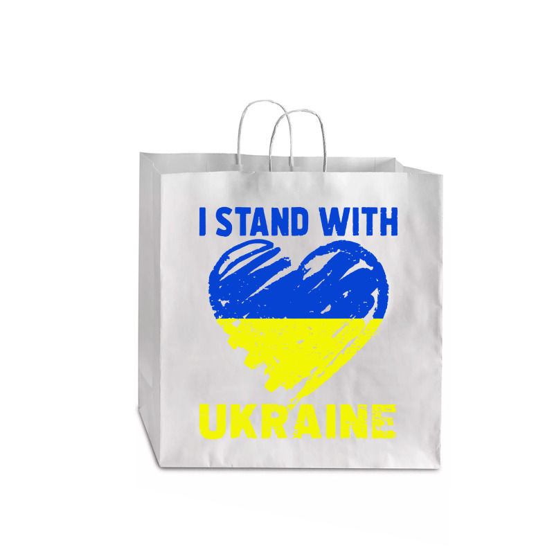 I Stand With  Heart Jumbo Paper Bag - 18 X 7 X 18 3/4 | Artistshot