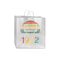 Vintage 1972 Retro Cassette 1972 50th Birthday 50 Years Old T Shirt Jumbo Paper Bag - 18 X 7 X 18 3/4 | Artistshot