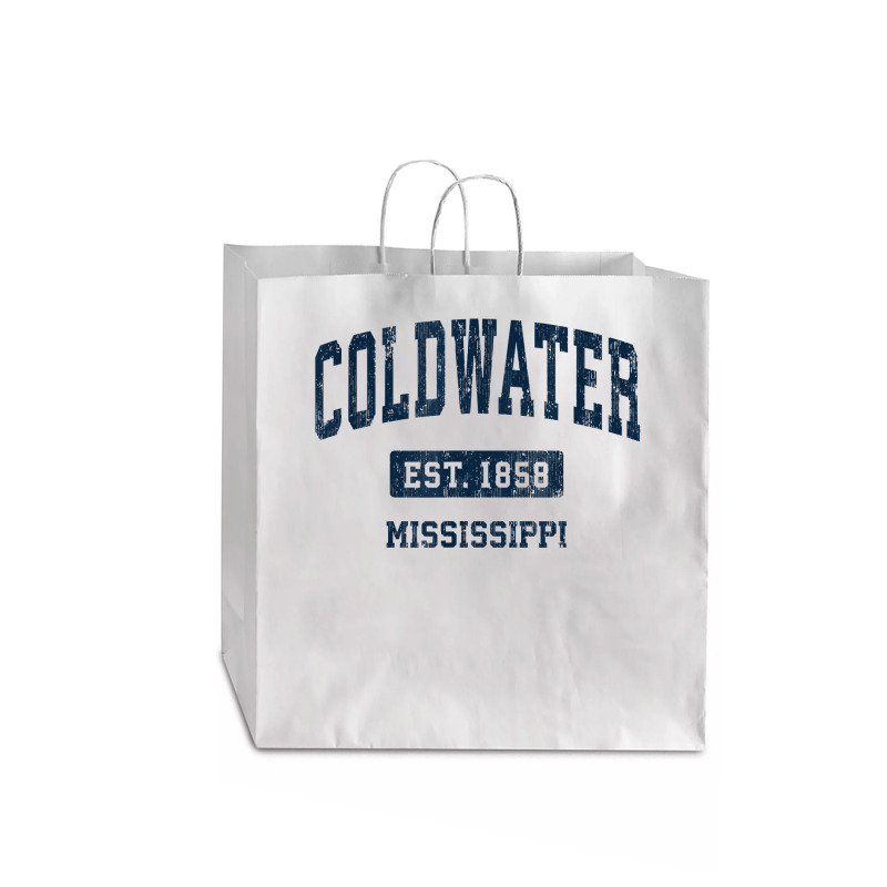 Coldwater Mississippi Ms Vintage Athletic Sports Design T Shirt Jumbo Paper Bag - 18 X 7 X 18 3/4 | Artistshot