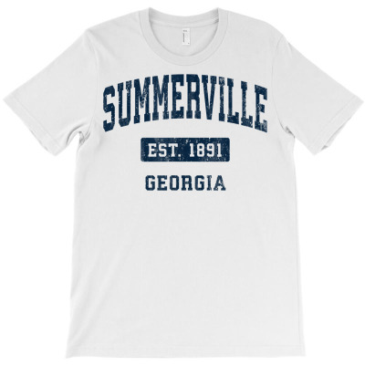 Summerville Georgia Ga Vintage Sports Established Navy Desig T Shirt T-shirt Designed By Riggsengland
