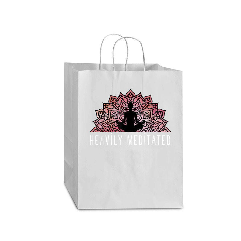 Heavily Meditated   Spiritual Daily Meditation Yoga T Shirt Mart Paper Bag -13 X 7 X 17 | Artistshot