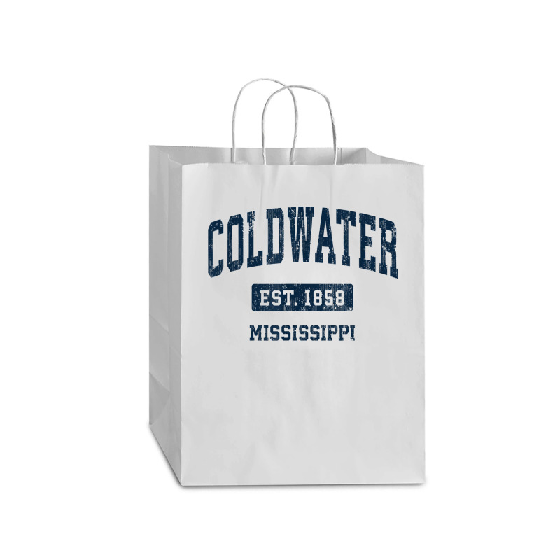 Coldwater Mississippi Ms Vintage Athletic Sports Design T Shirt Mart Paper Bag -13 X 7 X 17 | Artistshot