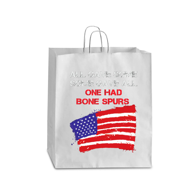 All Gave Some Some Gave All One Had Bone Spurs Queen Paper Bag - 16 X 6 X 19 1/4 | Artistshot